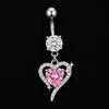 Surgical Steel Belly Button Ring 1Pcs Sparkling Cubic Zirconia Lovely Dangle for Women Girls Birthday Gift Body Piercing Jewelry