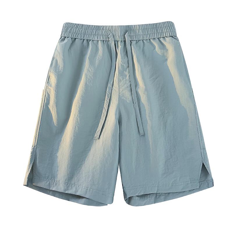 Fengxun Men's Ice Silk Quick-Dry Summer Casual Shorts