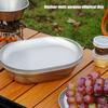 Rusts Resistant Stainless Steel Dinner Plates/ Soup Basin Dinnerwares for Camping Barbecues and Family Gatherings