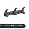 Modern Hanging Hooks For Wall Aluminium Black Towel Holder Bathroom Door Clothe Hanger Coat Rack Wall Mounted