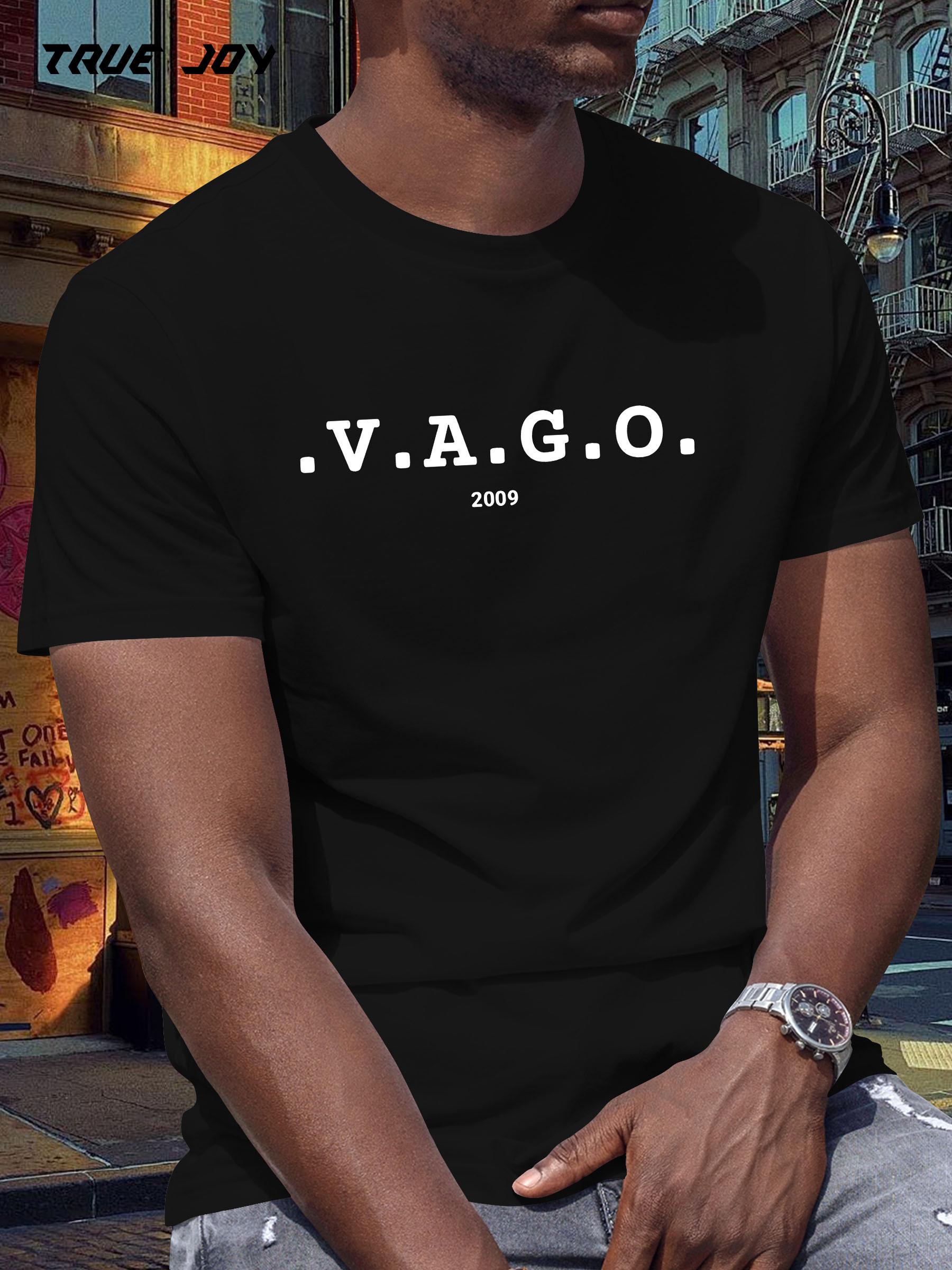 

Summer VAGO Graphic Print T-shirt - Lightweight Breathable Regular Fit Round Neck Casual Tee for Athleisure & Casual Attire S
