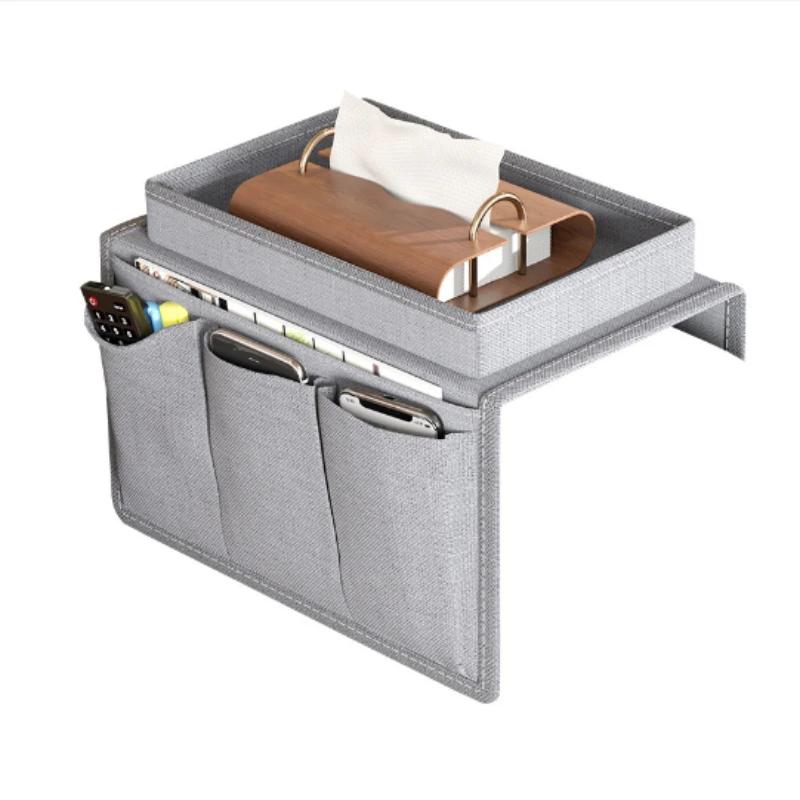 1pc Oxford cloth storage bag multi pocket sofa tray armrest tray hanging storage bag with pockets and cup holder tray серый 2530₽