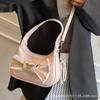 2025 New Bow Shoulder Bag Simple and Fashionable Women's Underarm Bag Versatile Casual Crescent Bag Handbag