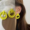 Cold and Stylish Exaggerated Metallic Texture Elegant Round Stud Earrings for The Ears