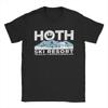 Grappig Hoth Skigebied T-shirt voor Heren Ronde Hals Katoenen T-shirt Korte Mouw Tees Cadeau Idee Kleding