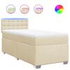 Vidaxl Continental Bed With Mattress, Cream, Fabric, 80X200 Cm