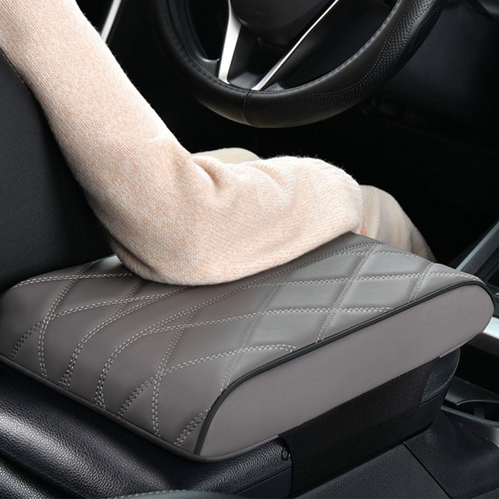 Car Armrest Box Mats Memory Foam Vehicle Arm Rest Box Pads Leather Center Console Covers Styling Interior Accessories