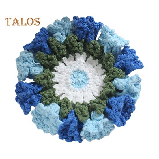 Blomväv Underlägg Halkskydd Mugghållare Bordstabletter Dekorativ Virkad Liljekonvalj Dryckesunderlägg Återanvändbar Bordsmatta Kökstillbehör