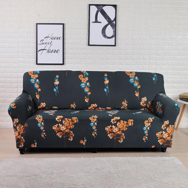 Capa de Sofá Estampada Geométrica Colorida Capas Elásticas Antisujeira Capa para Sofá Capa para Móveis de Sofá Toalha Envolvimento Total