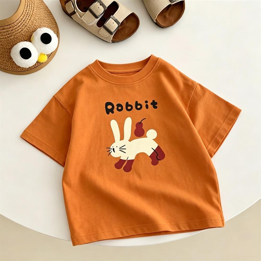 

Loose Casual Clothes Children New Printed TShirt Thin Tees Round Neck Pullovers Toddler Boys Cute Short Sleeve 100