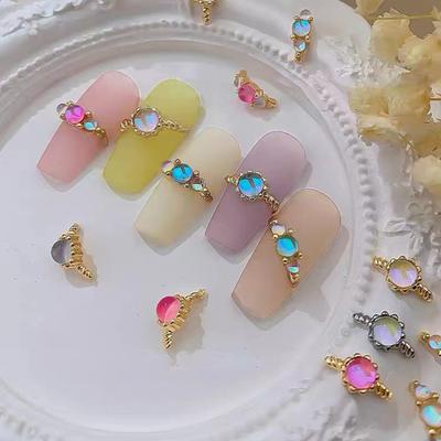 5Pcs Nail Rhinestone Shining Stunning Visual Effect Three-dimensional Non-falling DIY High Gloss Dazzling Nail Ornament Manicure Design Nail Supplies
