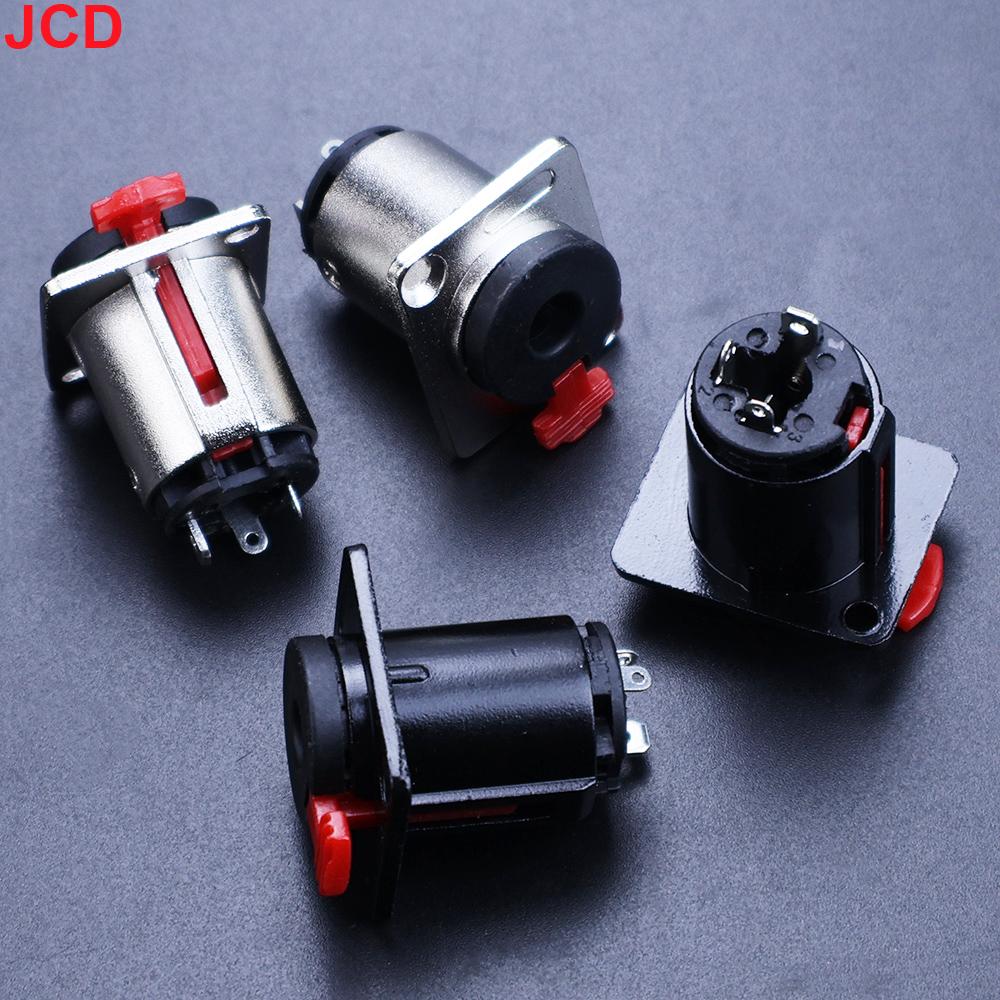 1P 6.35mm Stereo Female Jack Panel Mount TRS 1/4 Inch Female Socket Chassis Microphone MIC Audio Cable Connector Terminal Guitar