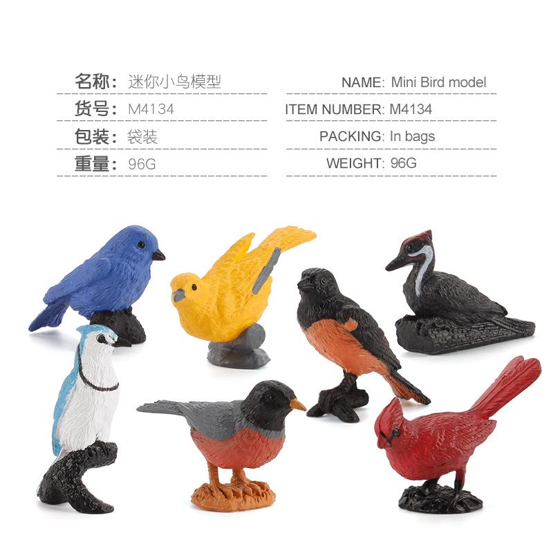 

Имитационная модель птицы Иволга Малиновка Дятел Индиго Овсянка Раскрашенная вручную Мини-комбинация птиц