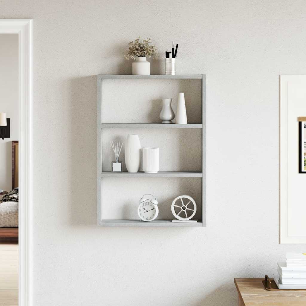 Wall Shelf Concrete Grey 43 X 9 X 60 Cm Engineered Wood