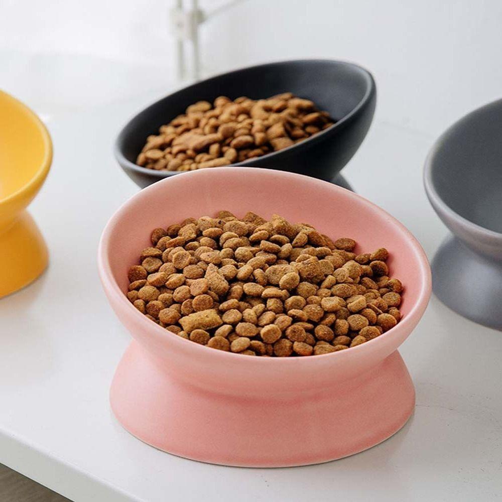 Protect The Cervical Cat Bowl Minimalist Ceramic Pet Bowl Dog Cat Food Bowl  Pet Supplies