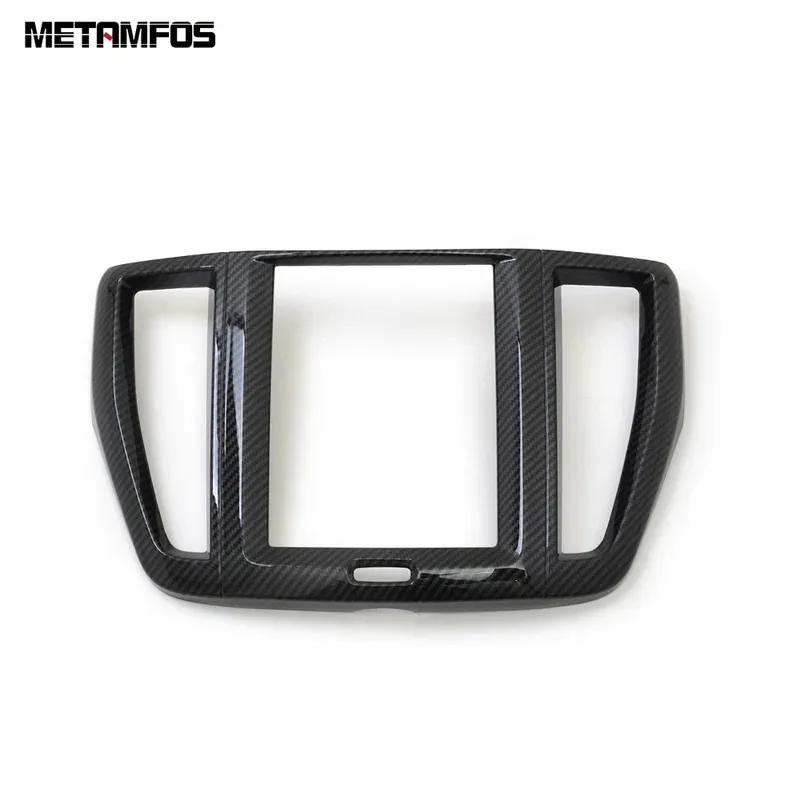 Center Console Air Condition Vent Outlet Trim Navigation Frame For Volvo XC60 XC 60 2017- 2024 Carbon Fiber Car Accessories