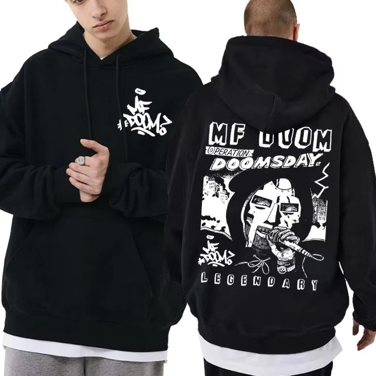 

Rapper Mf Doom Doomsday Legendary Graphic Print Hoodie Men Women Casual Fleece Cotton Sweatshirt Male Hip Hop Fashion Hoodies 2XL