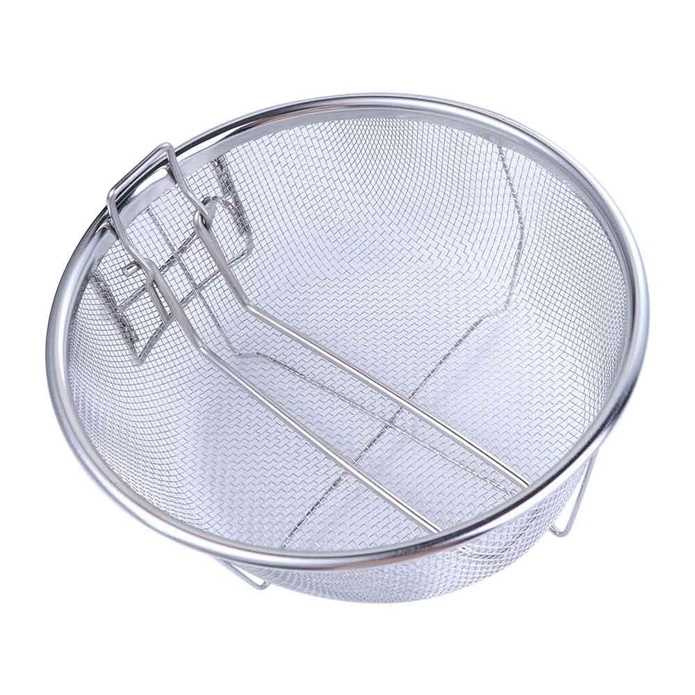 Stainless Steel Deep Frying with Handle Mesh Net Cooking Tools Food Colander Fry Basket Filter