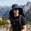 Summer Sunshade Fishing Cycling Cap Oversized Brim UV Protection Face Covering Dual-purpose Fisherman Hat Outdoor
