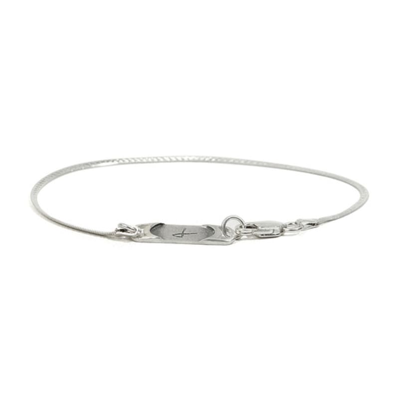 SEWNSWEN SILVER SLIM SNAKE CHAIN BRACELET