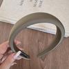Elegant Textured High Crown Headband for Women - Solid Color Sponge Hair Accessory