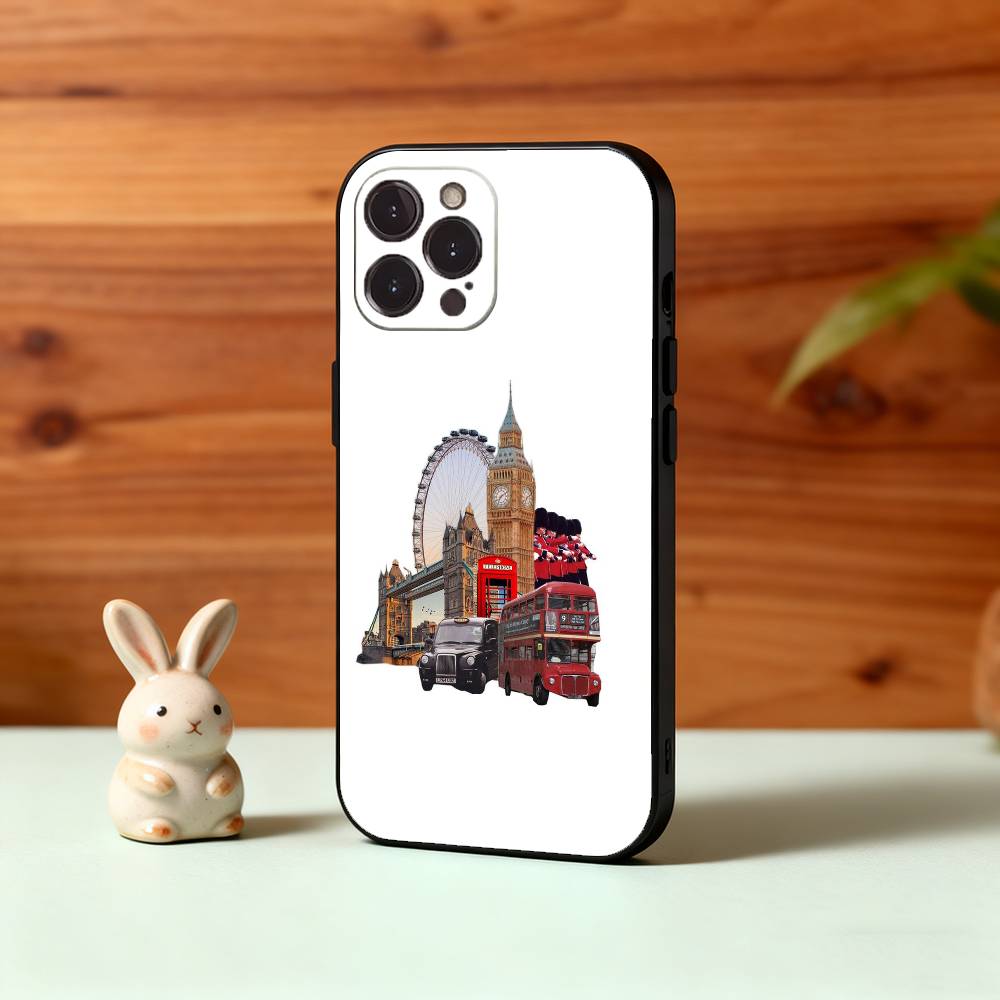 

London Whispers Phone Case For iPhone17,16,15,14,13,12,Plus,Pro Max, 5G Others Soft Black Cover iPhone17