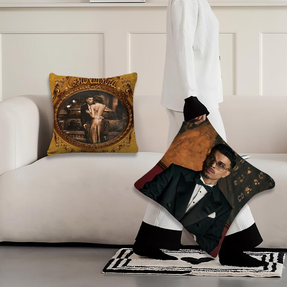 Singer Rauw Alejandro Nuestra Cushion Cover Living Room Accent Couch Back Support Square Lounge Restful Nap Companion Pillow Cas