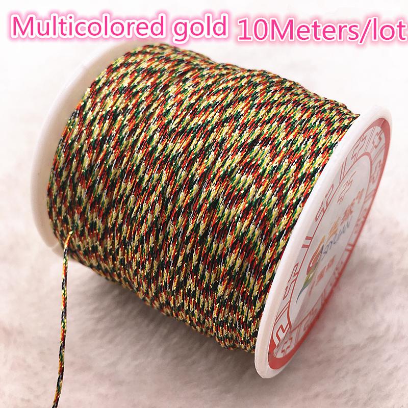 10Meters/lot 0.8/1.0mm Nylon Cord Thread Chinese Knot Macrame Cord Bracelet Braided String DIY Tassels Beading String Thread