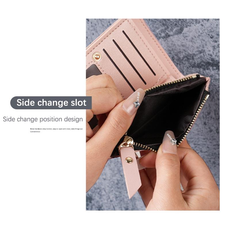 Portofel Elegant Brodat cu Cireșe, Suport pentru Carduri, Portofel Versatil din Piele PU cu Fermoar, Plic pentru Monede și Mărunți, pentru Cadou