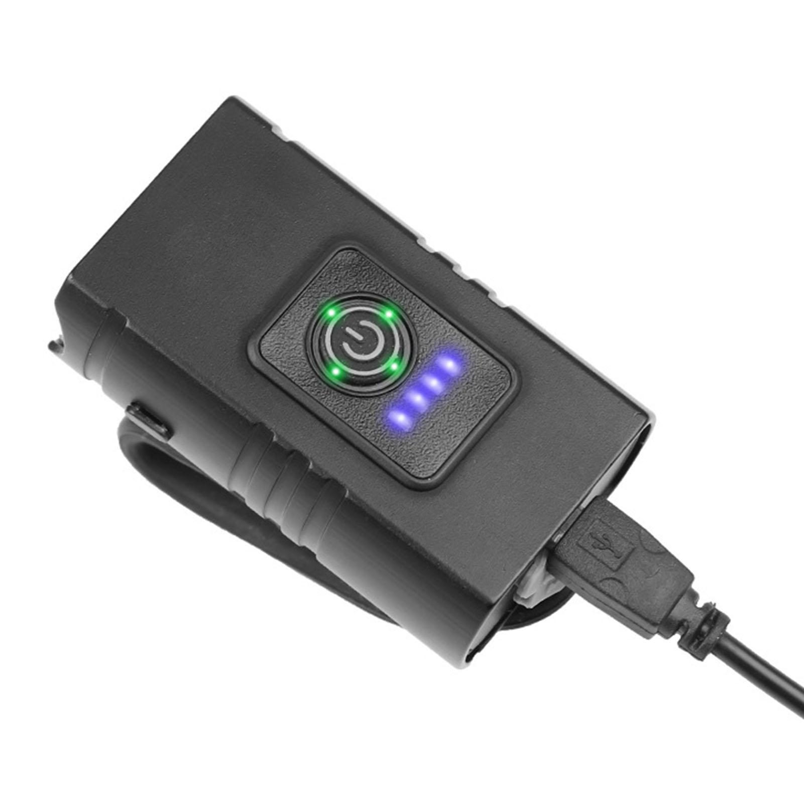 

USB-перезаряджуваний набір велосипедних ліхтарів з дисплеєм потужності, 6 режимів освітлення, водонепроникний передній та задній ліхтарі для велосипеда