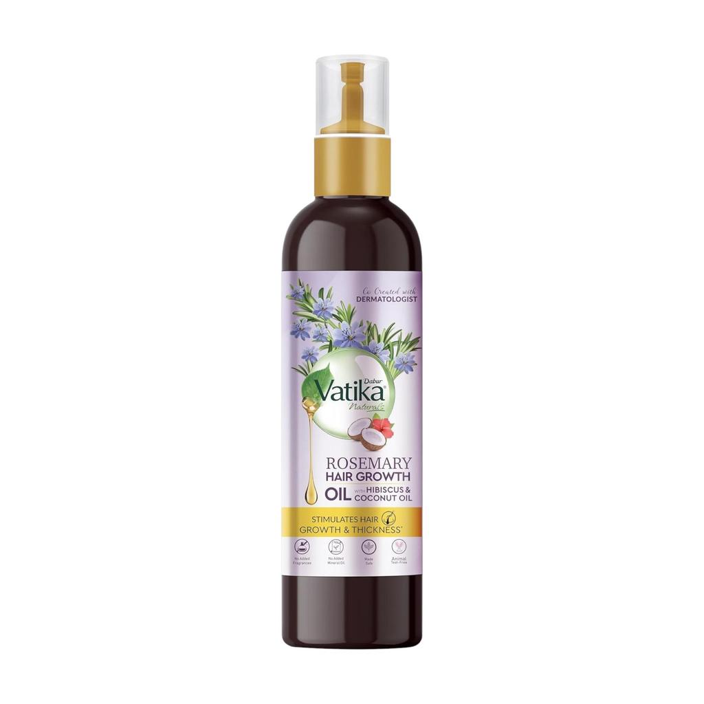 Dabur Vatika Rosemary Hair Growth Oil 100Ml | With Hibiscus & Coconut Oil | Stimulates Hair Growth, Reduces Hair Fall & Nourishes Scalp
