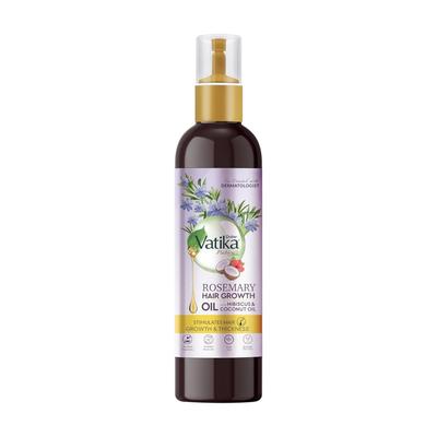 Vatika Rozmarýnový olej pro růst vlasů 100 ml | S ibiškem a kokosovým olejem | Stimuluje růst vlasů, snižuje vypadávání vlasů a vyživuje pokožku hlavy