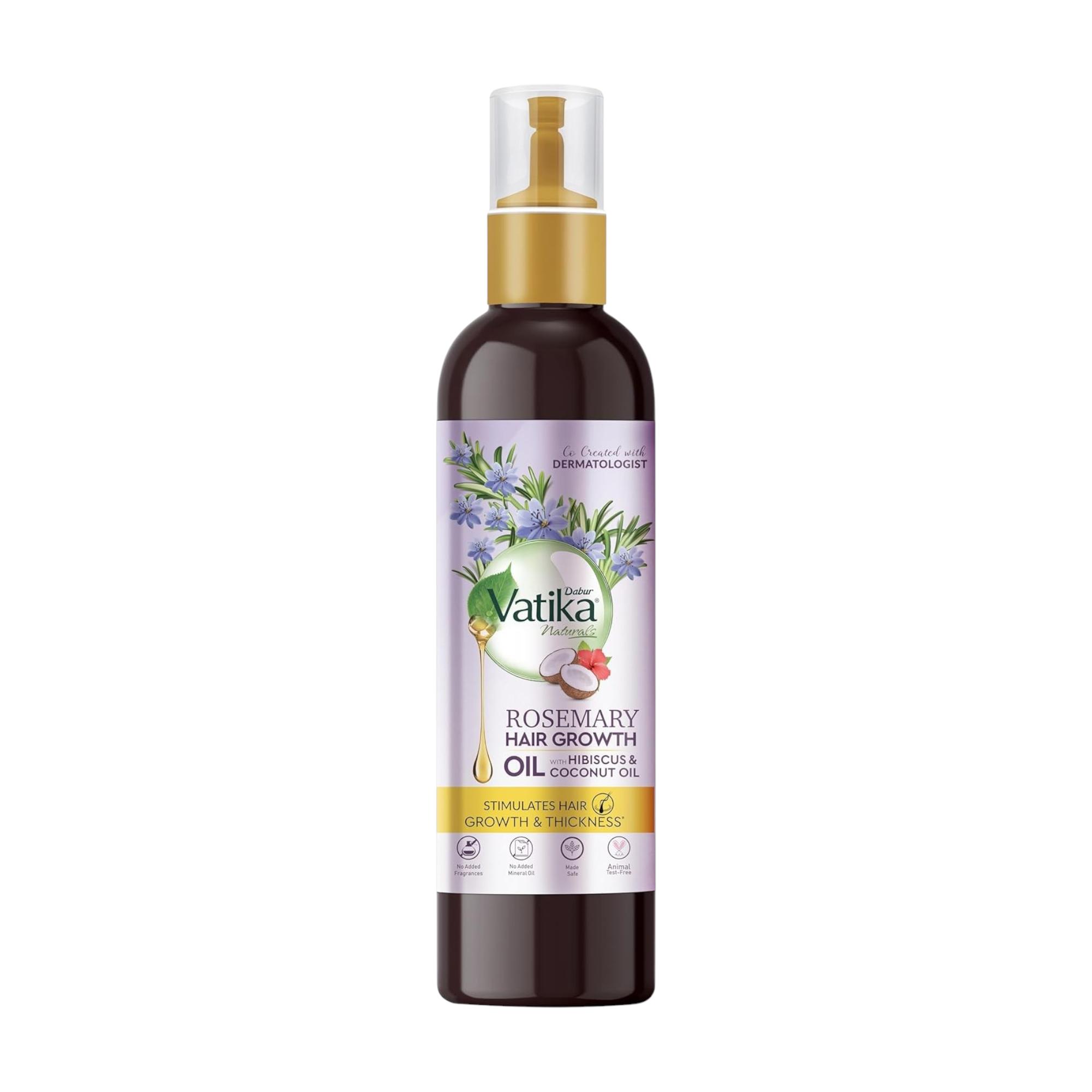 

Dabur Vatika Rosemary Hair Growth Oil 100Ml | With Hibiscus & Coconut Oil | Stimulates Hair Growth, Reduces Hair Fall & Nourishes Scalp