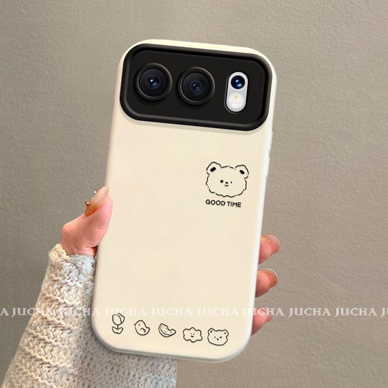 Applicable To Honor 500Pro Mobile Phone Case Ins Wind Cold Honor500 Simple Design Sense Simple Line Bear