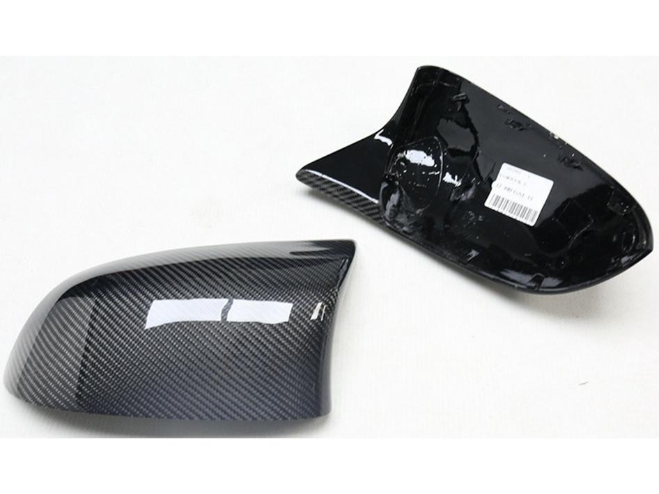 Carbon Fiber Rearview Mirror Cover for BMW X3, X4, X5, X6 (F25, F26, F15, F85, F95) - Horn Style.