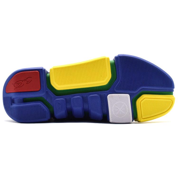 Li Ning Way Of Wade Cushioning Slip Resistant Mid top Vintage Basketball Shoes Women's Blue Green Yellow AGWN024-1