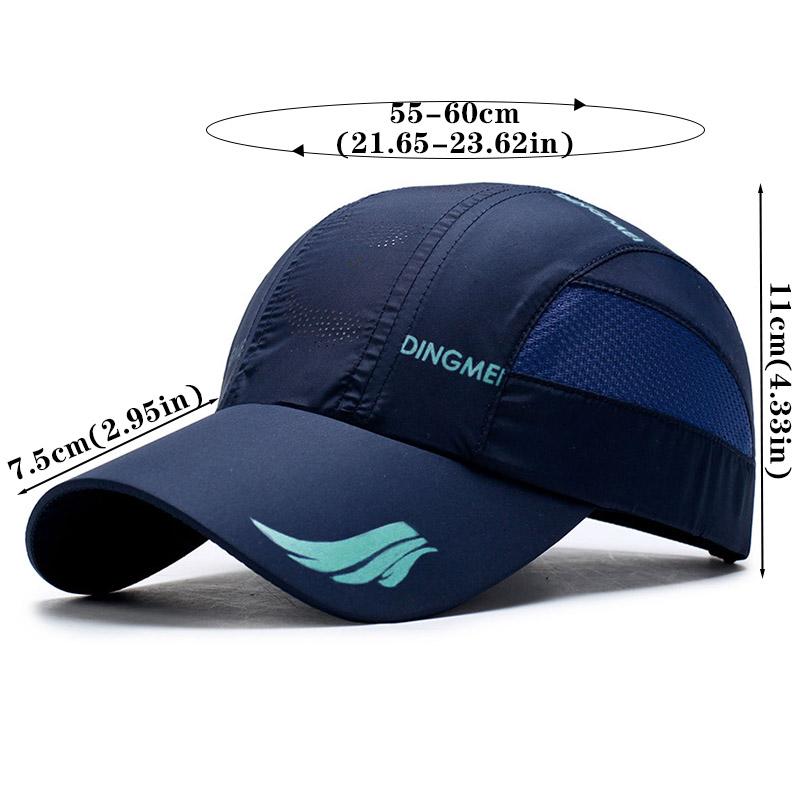 Herren Schnelltrocknende Golf-Sonnenkappe Sommer Netz Atmungsaktive Baseballkappe Outdoor-Sport Männlich Verstellbar Tennis Laufkappen