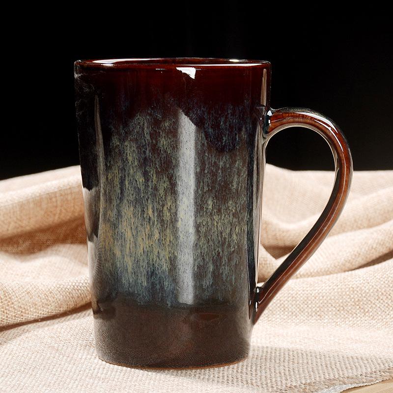 Creative Ceramic Jianzhan Color-Changing Mug - Versatile Tea, Coffee, or Water Cup for Home and Office