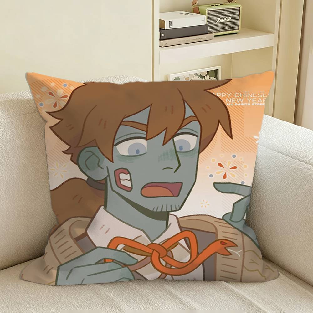 Manga All SSaints SStreet Square Sofa Pillow Cover Solid Color Living Room Home Decor Cushion Case