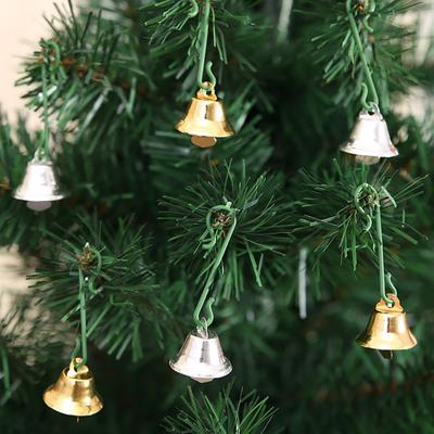 10 Peças/Conjunto Sino Pendurado Acabamento Exquisito Toque Claro Metal Natal Rústico Decoração de Sino para Casa