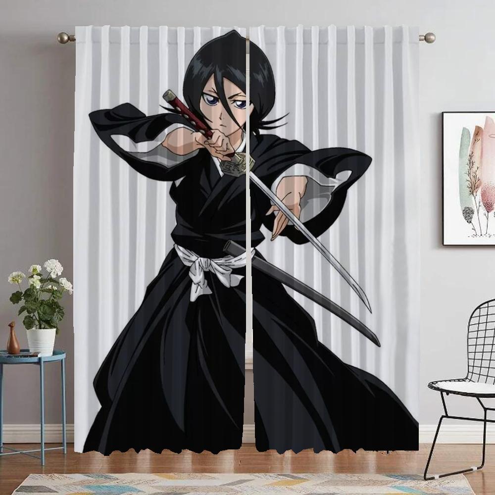 Vorhänge für Innenräume für Kamera BLEACH Fenster Vorhang für Zimmer 2 Paneele Halloween Dekoration Raumteiler Jalousien Wohnen Küche
