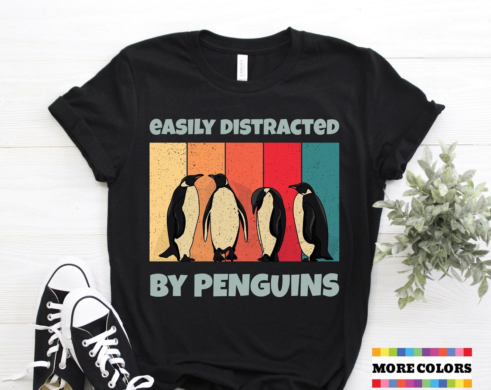 Retro Penguin T-shirt Penguins Of The World Fans Birthday Gift Tshirt Funny Educational Save Penguins Spirit Animal Lover Present Tee Shirts 140
