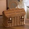 Natural PP Materials User Friendly Woven Hand Basket Highly Durable for Homes Organization Picnics Essential and Gift Packaging