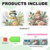 2 Pack Flower Animal DIY Diamond Painting Journals Notebooks Special Shaped Diamond Art Diary Book Christmas Gift for Adults