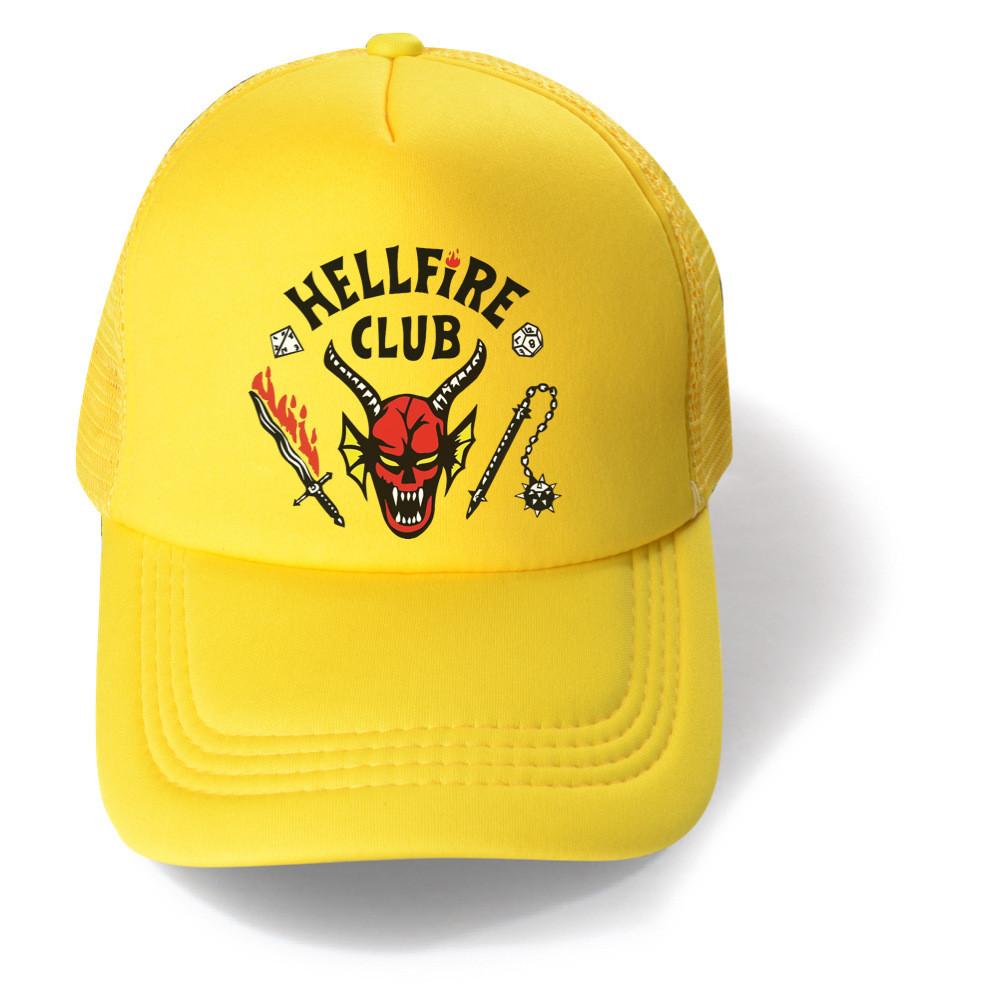 Kids Boys Girls Stranger Hellfire Printed Casual Hats Peaked Baseball Caps