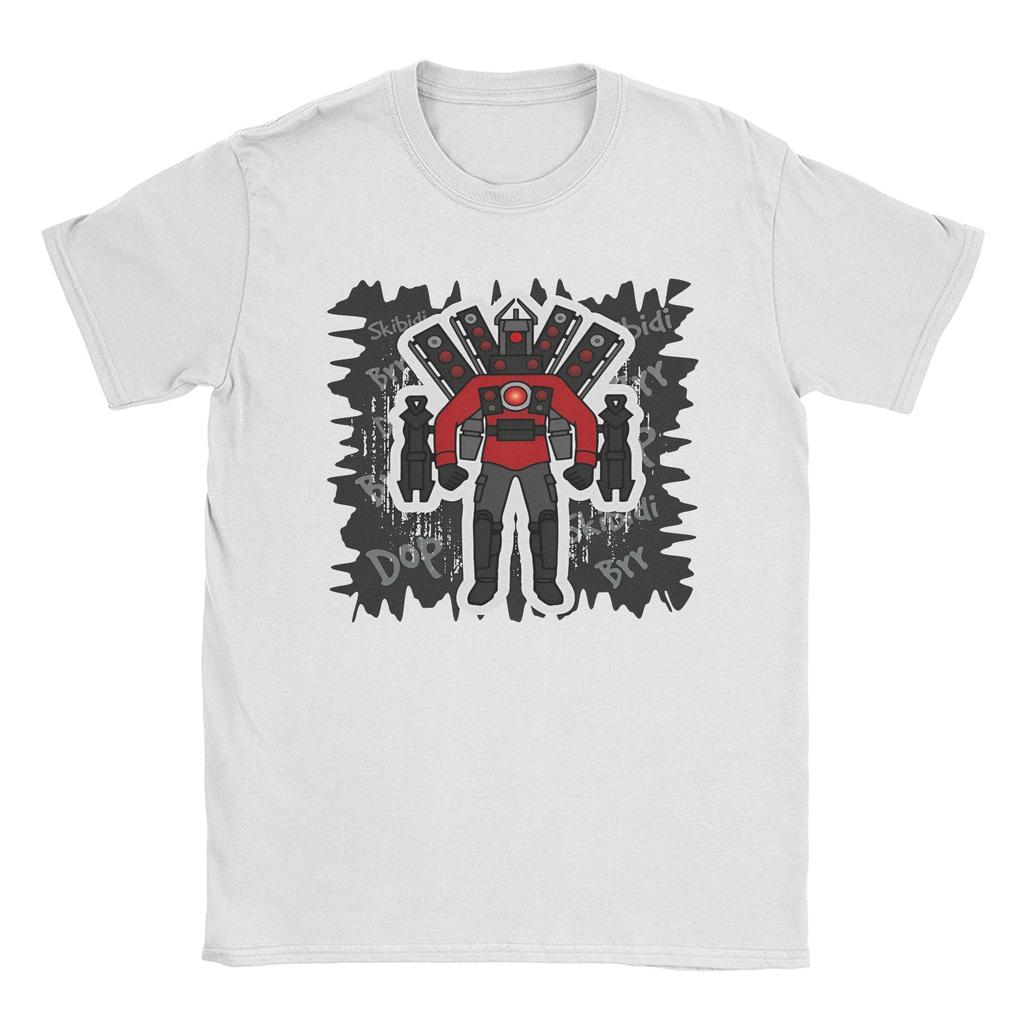 Herren T-Shirts Skibidi Toilet Titan Speakerman Aufgewertet Freizeit Baumwoll T-Shirt Kurzarm Lustig Humor T-Shirt Merchandise Übergröße