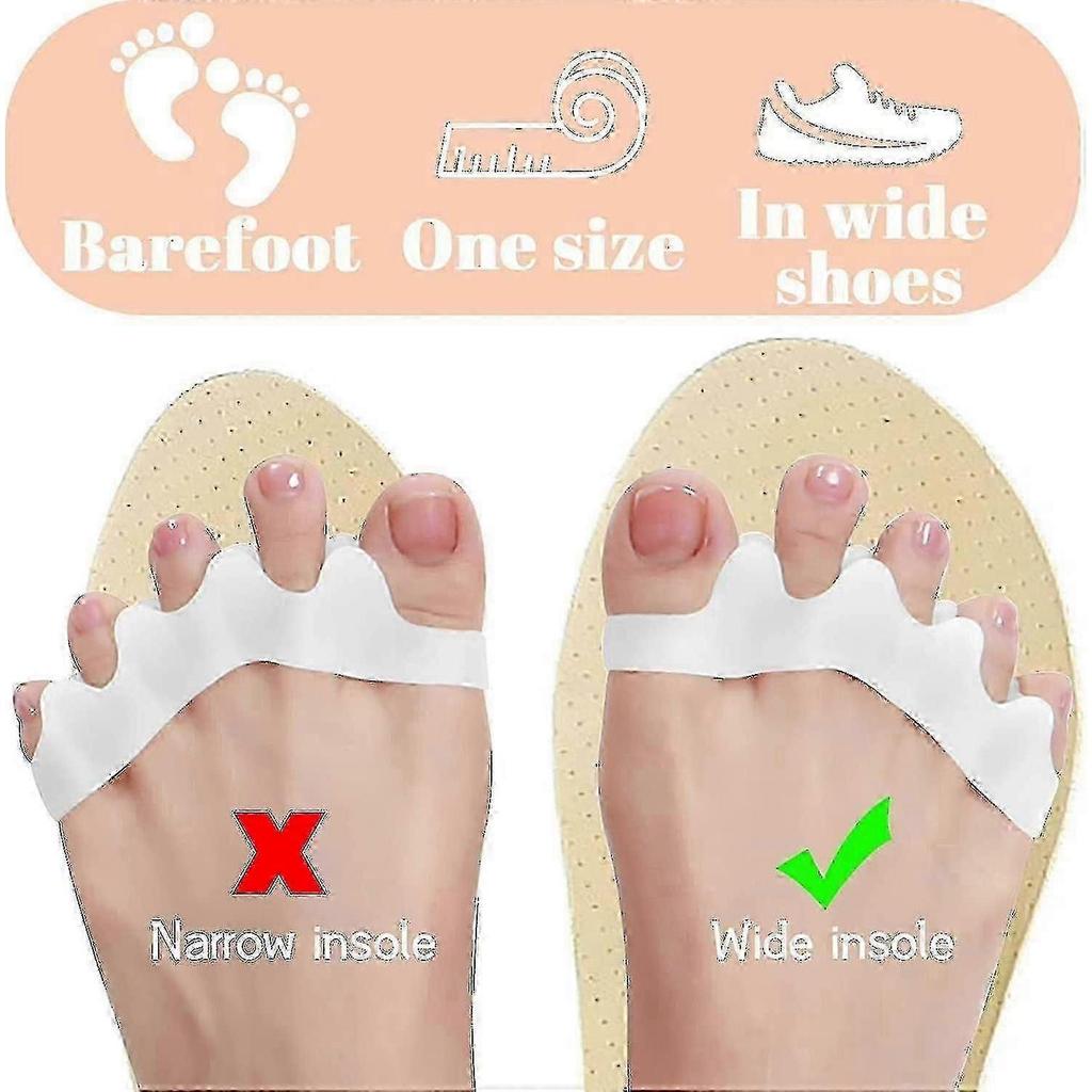 2 Paar Silikon-Zehenspreizer zur Linderung von Ballenzehen & Zehenausrichtung - Hallux Valgus Korrektor