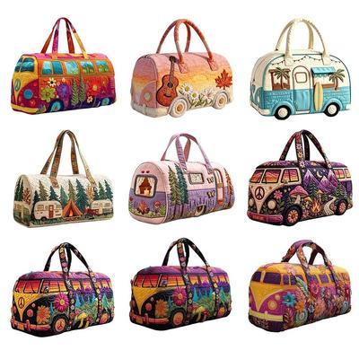 Φορητή 18x9x9cm Βαμβακερή Τσάντα Duffle με 3D Καπιτονέ Μεγάλης Χωρητικότητας Τσάντα Γυμναστικής Μικρή Τσάντα Ταξιδιού Χειρός για Ταξίδι
