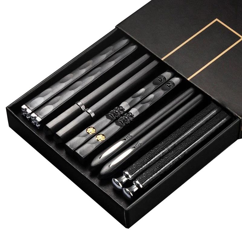 5Pairs High Quality Japanese Non-Slip Chopsticks Korean Home Hotel Restaurant Portable Healthy Food Stick For Sushi Chopsticks