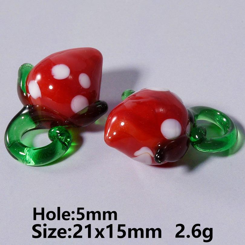 5/20 Stück/Los Verschiedene Früchte-Anhänger Erdbeere/Kirsche/Zitrone Anhänger Für Schmuckherstellung Großhandel Glasmaterialien Armbänder herstellen